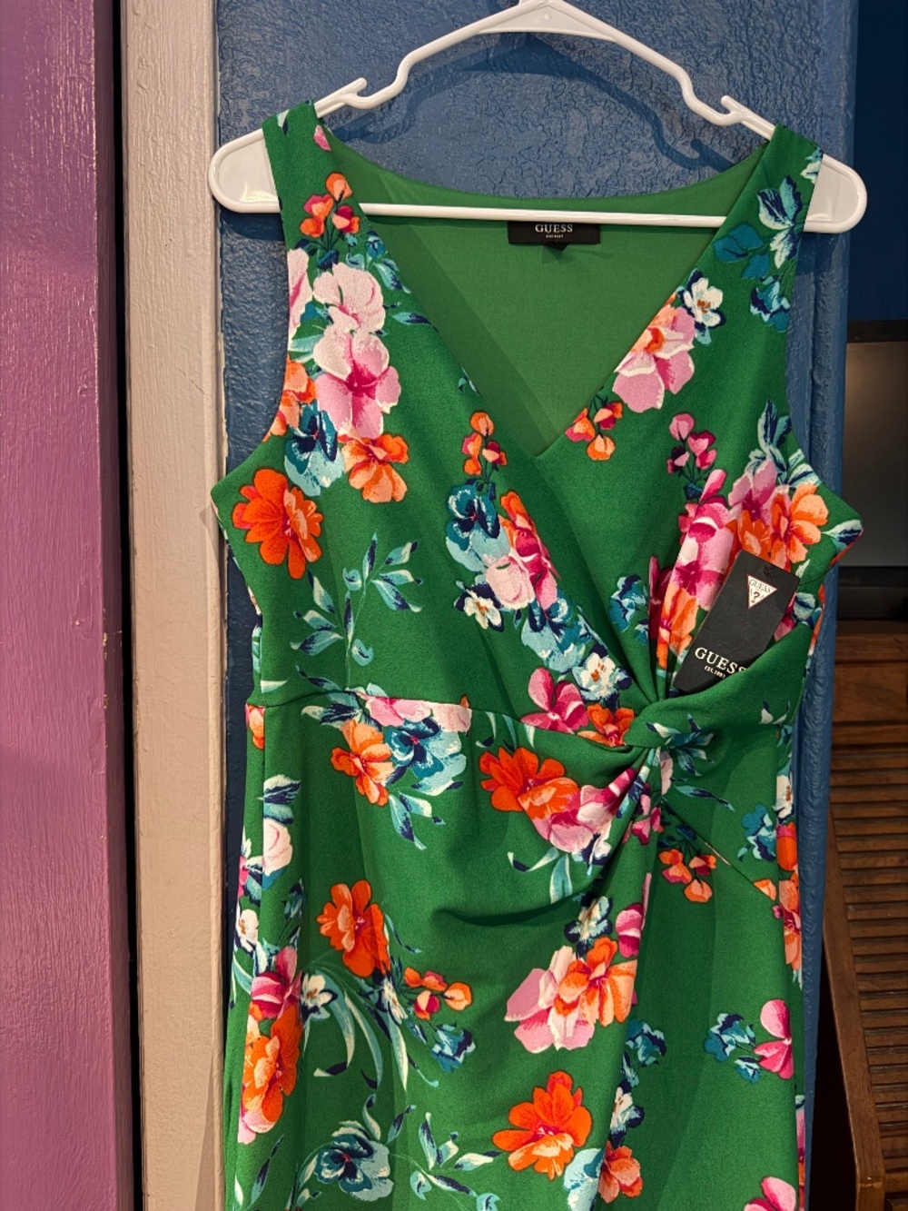 GUESS sleeveless floral midi dress With tags